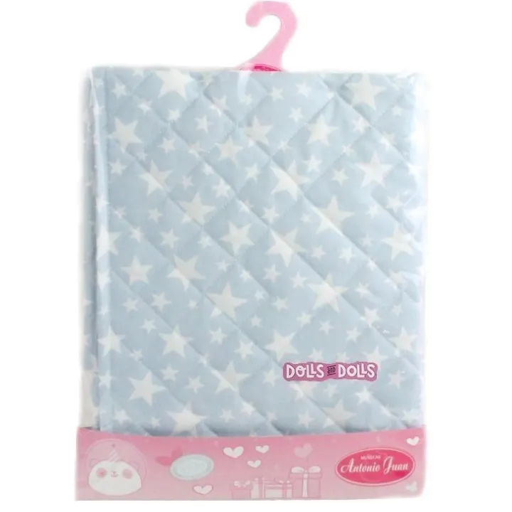 Accessoires pour poupée Antonio Juan 40-52 cm - Couverture de rembourrage bleu avec étoiles imprimées