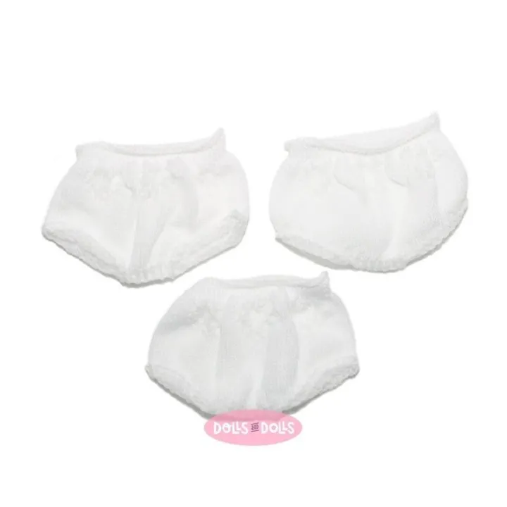 Accessoires pour poupée Nines d'Onil 30 cm - Mia - Lot de trois culottes ajourées