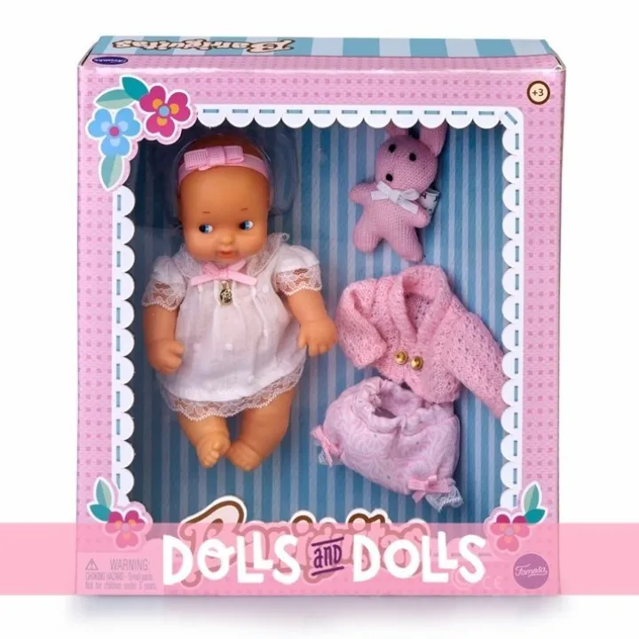 Barriguitas Poupée classique 15 cm - Ensemble bébé avec des vêtements roses
