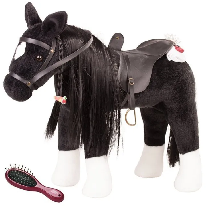 Cheval noir pour poupées jusqu'à 50 cm Götz