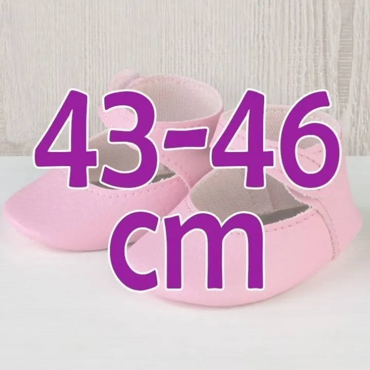 Compléments pour poupée Así 43 à 46 cm - Chaussons roses pour poupées María, Pablo, Leo, Real Reborn et Limited Series
