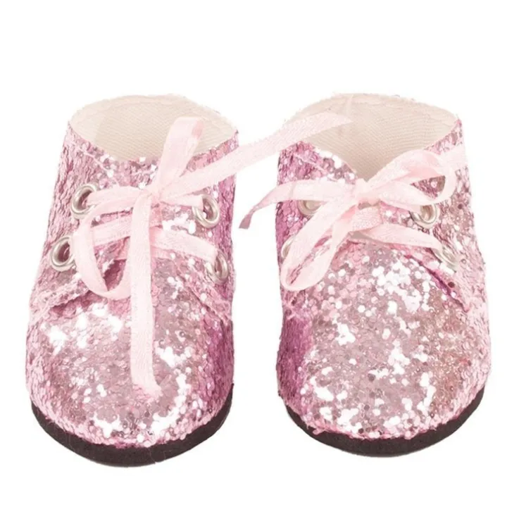 Compléments pour poupée Götz 42-50 cm - Chaussures à paillettes roses