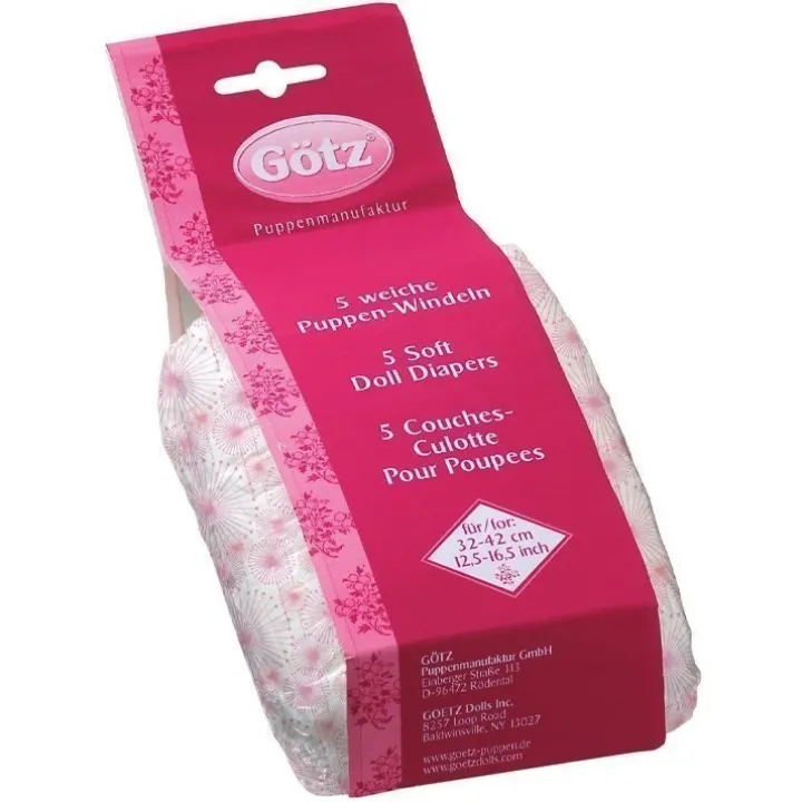 Compléments pour poupée Götz 42-50 cm - Nappies Happy Flower