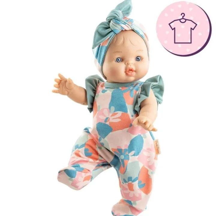 Ensemble pour poupée Paola Reina 34 cm - Gordis - Raky - Robe à fleurs abstraites avec nœud