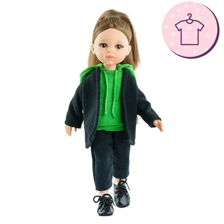 Ensemble pour poupée Paola Reina 32 cm - Las Amigas - Berta - Ensemble noir-vert