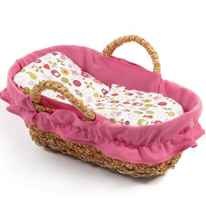 Panier de transport de poupée - Bayer Chic 2000 - Imprimé rose