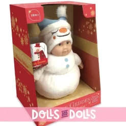 Poupée Anne Geddes 23 cm - Noël - Bébé bonhomme de neige