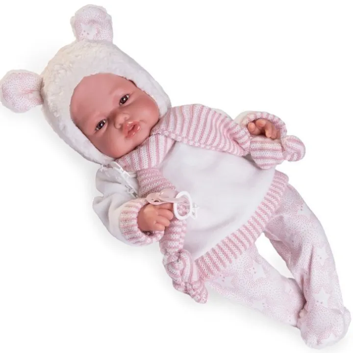 Poupée Antonio Juan 50 cm - BabyDoo Palabritas avec un bonnet à petites oreilles