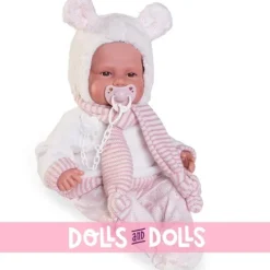 Poupée Antonio Juan 50 cm - BabyDoo Palabritas avec un bonnet à petites oreilles