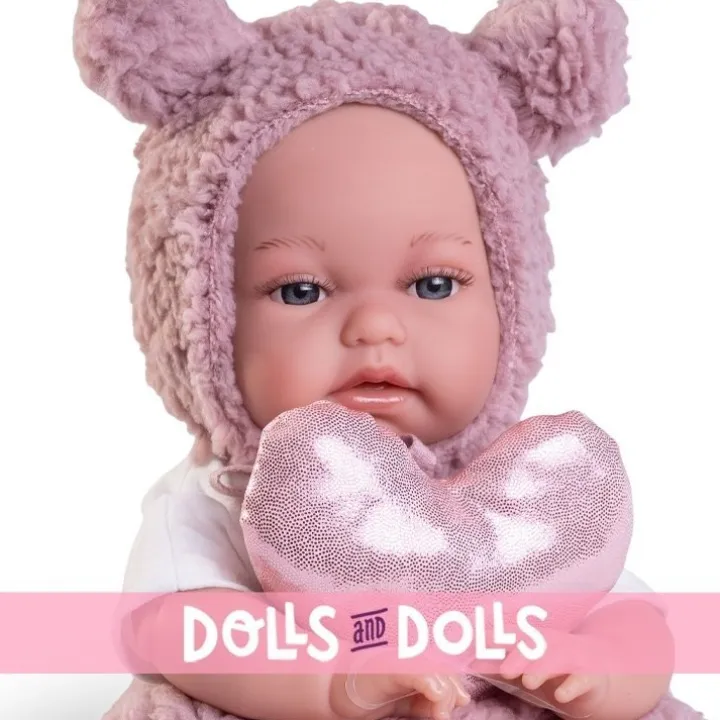 Poupée Antonio Juan 34 cm - Nouveau-né Baby Toneta Posturitas cœur