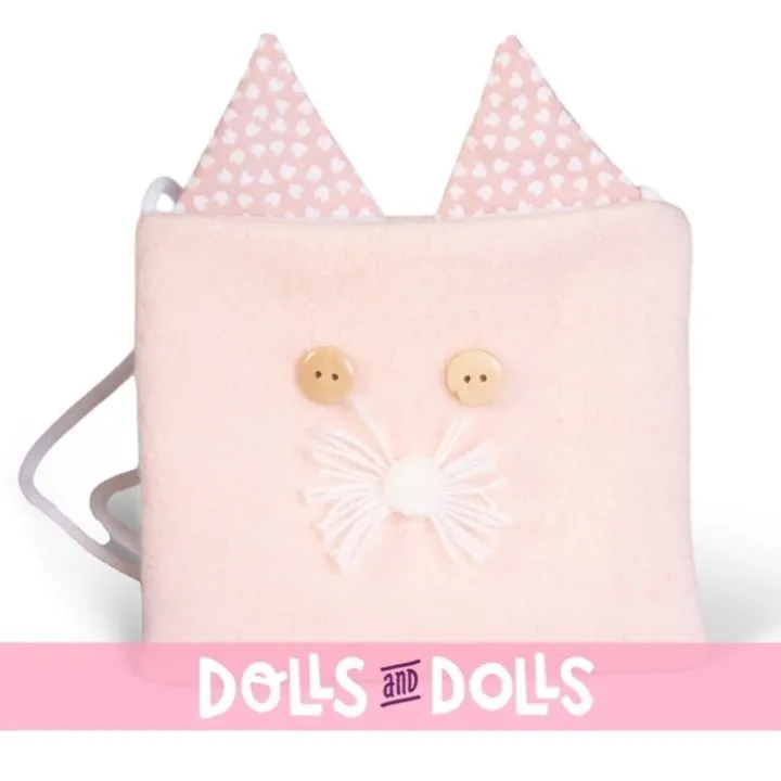 Poupée Antonio Juan 42 cm - Nouveau-né Lea avec sac à chat