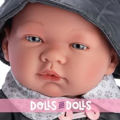 Poupée Así 43 cm - María avec chien à empreintes barbour
