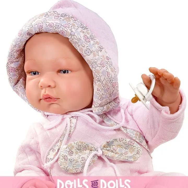 Poupée Así 43 cm - María avec combinaison de neige rose