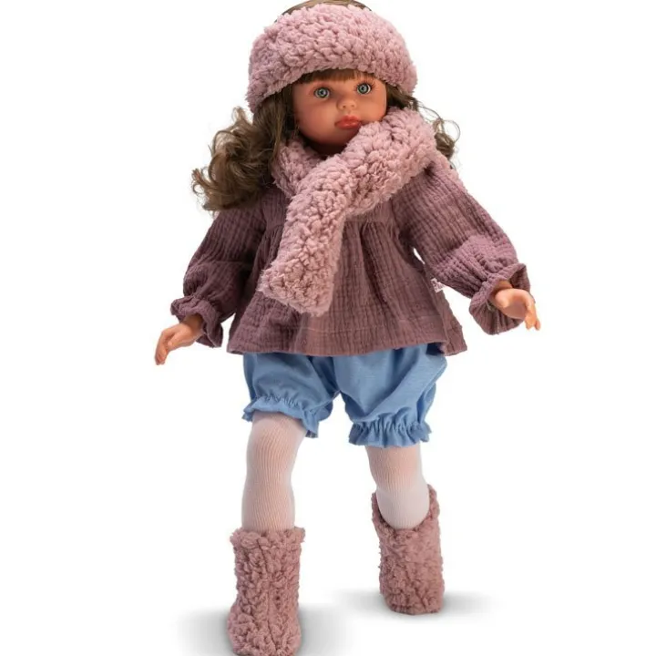 Poupée Así 57 cm - Pepa avec polo en denim et écharpe