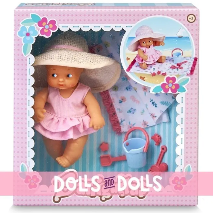 Poupée classique Barriguitas 15 cm - Bébé jouant sur le rivage