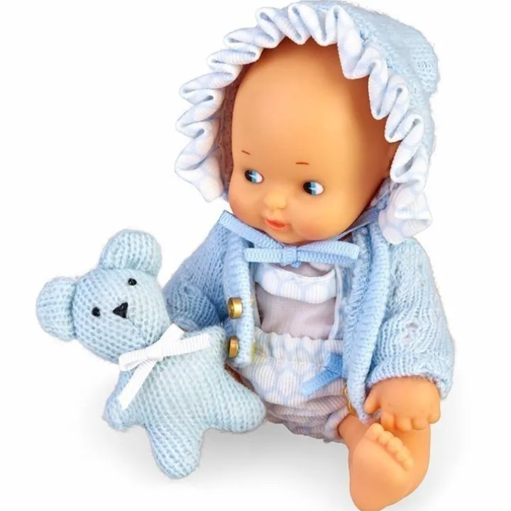 Poupée classique Barriguitas 15 cm - Ensemble bébé avec vêtements bleus