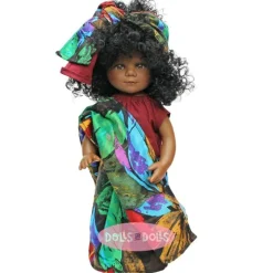 Poupée D'Nenes 34 cm - Marieta en costume régional africain