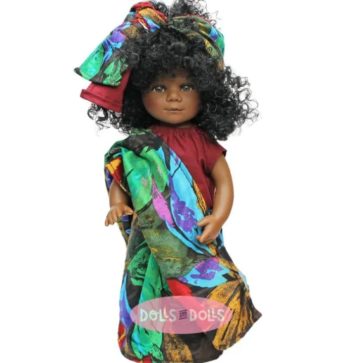 Poupée D'Nenes 34 cm - Marieta en costume régional africain