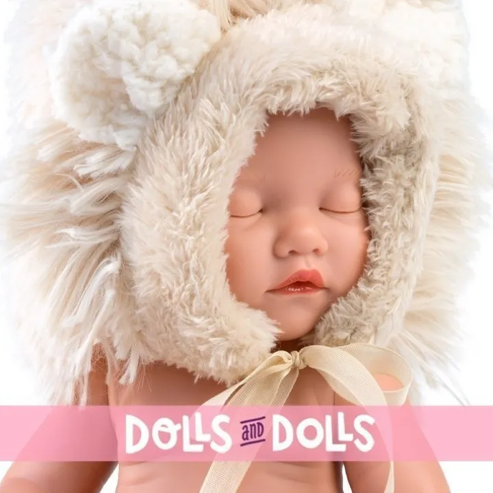 Poupée Llorens 31 cm - Mini Baby Girl - Lion blanc