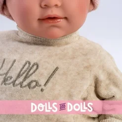Poupée Llorens 40 cm - Nouveau-né Mimi crybaby "Hello" avec coussin