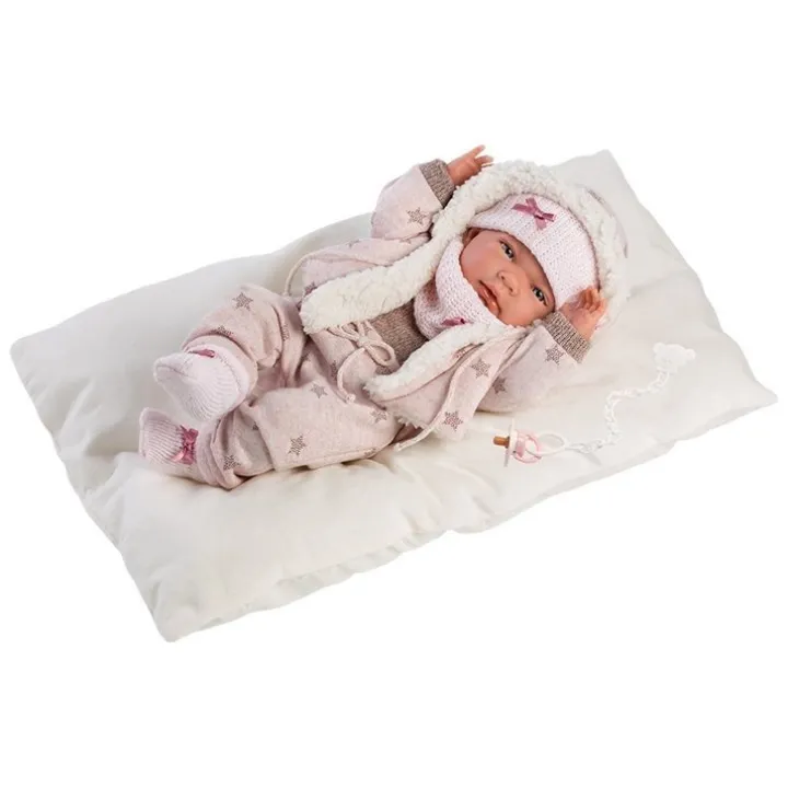Poupée Llorens 40 cm - Nouveau-né Nica étoiles avec coussin