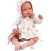 Poupée Llorens 44 cm - Nouveau-né qui pleure Tala avec robe en peluche et capuche