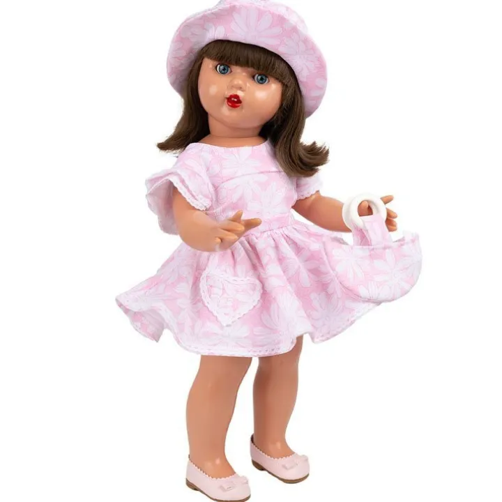Poupée Mariquita Pérez 50 cm - Robe à fleurs roses