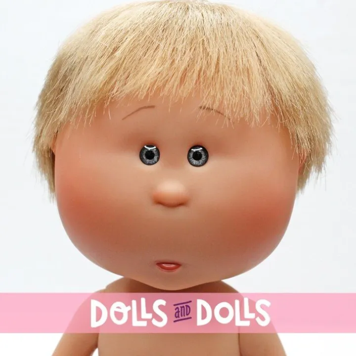 Poupée Nines d'Onil 23 cm - Little Mio aux cheveux blonds raides - Sans vêtements