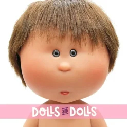 Poupée Nines d'Onil 23 cm - Little Mio aux cheveux bruns raides - Sans vêtements
