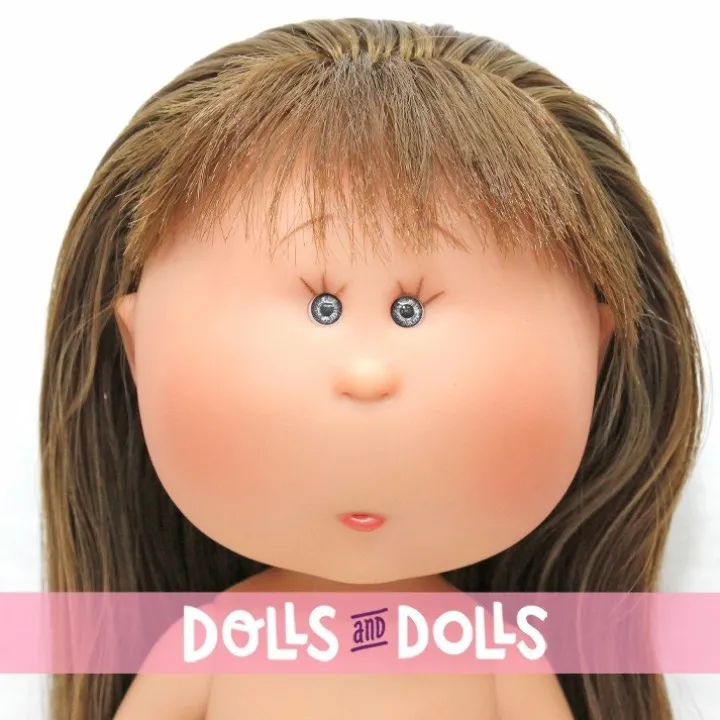 Poupée Nines d'Onil 30 cm - Mia ARTICULÉE - Mia brune avec des cheveux raides - Sans vêtements