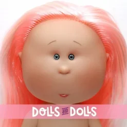 Poupée Nines d'Onil 30 cm - Mia ARTICULÉE - Mia avec des cheveux raides roses - Sans vêtements