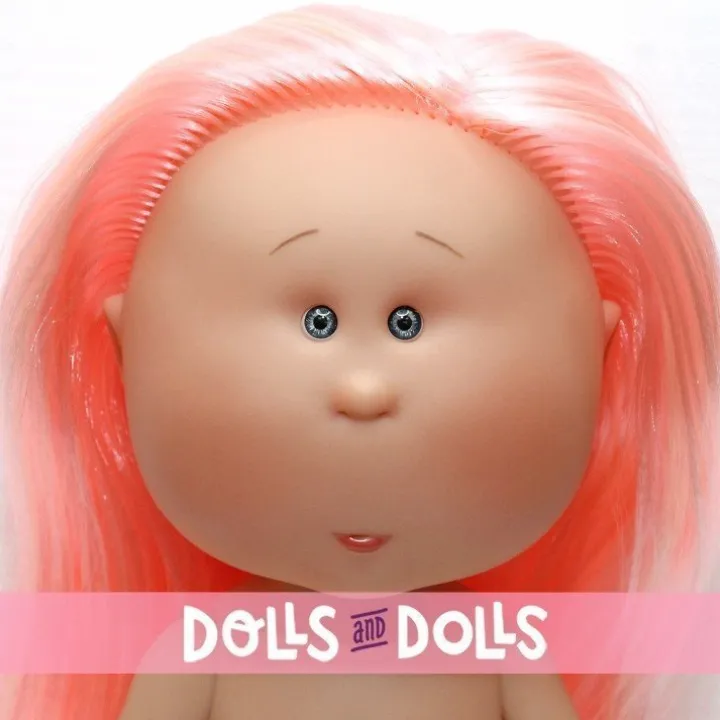 Poupée Nines d'Onil 30 cm - Mia ARTICULÉE - Mia avec des cheveux raides roses - Sans vêtements