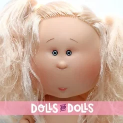 Poupée Nines d'Onil 30 cm - Mia ARTICULÉE - Mia avec des cheveux ondulés roses - Sans vêtements