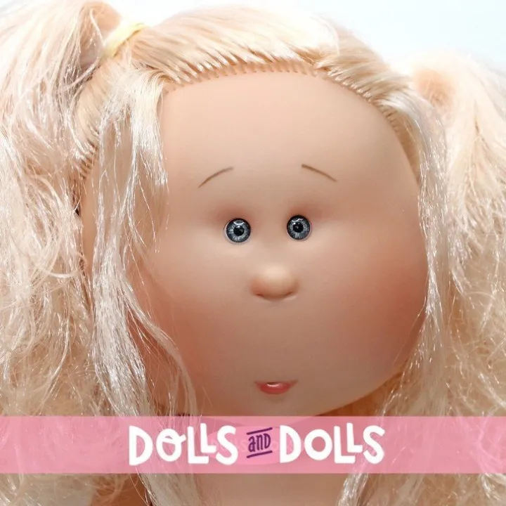 Poupée Nines d'Onil 30 cm - Mia ARTICULÉE - Mia avec des cheveux ondulés roses - Sans vêtements