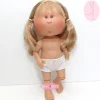Poupée Nines d'Onil 30 cm - Mia ARTICULÉE - Mia blonde aux cheveux raides, franges et nattes - Sans vêtements