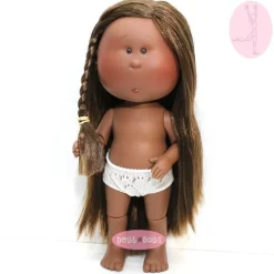 Poupée Nines d'Onil 30 cm - Mia ARTICULÉE - Mia noire aux cheveux raides - Sans vêtements