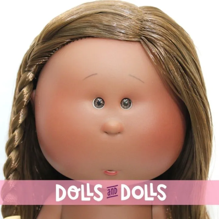 Poupée Nines d'Onil 30 cm - Mia ARTICULÉE - Mia noire aux cheveux raides - Sans vêtements