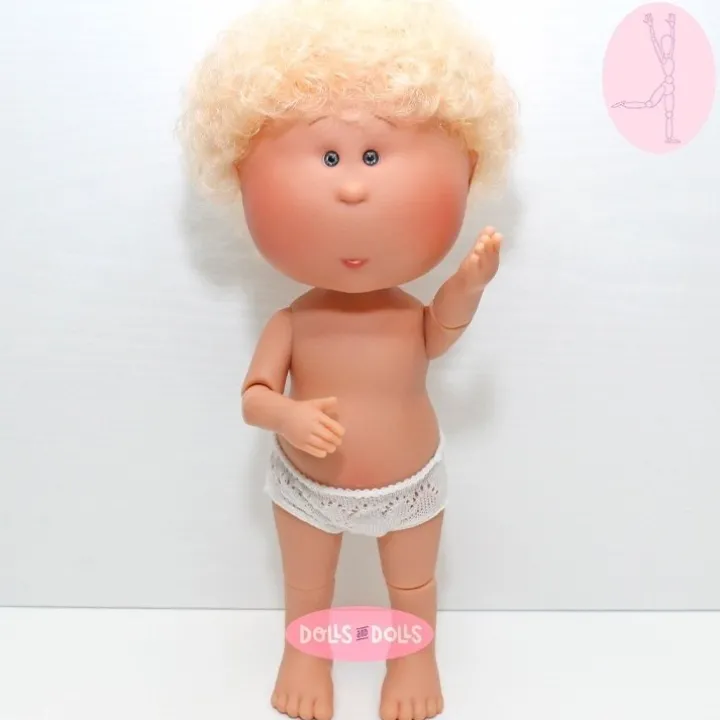 Poupée Nines d'Onil 30 cm - Mio ARTICULÉE - Mio blonde avec des cheveux bouclés - Sans vêtements