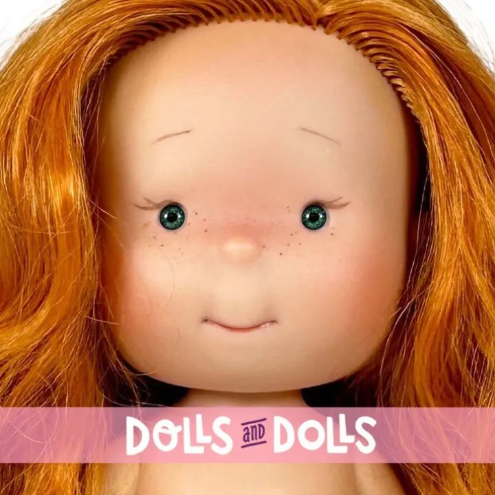 Poupée Nines d'Onil 30 cm - Pippa aux cheveux roux ondulés et aux yeux verts - Sans vêtements