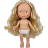 Poupée Nines d'Onil 30 cm - Pippa avec des cheveux blonds raides et des yeux gris - Sans vêtements