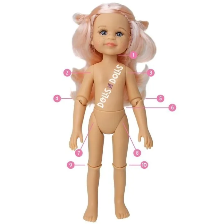 Poupée Paola Reina 32 cm - Las Amigas Articulée - Concha avec robe à fleurs et panier