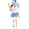 Poupée Paola Reina 32 cm - Las Amigas Funky - Cassandra en robe blanche brodée et jupe bleue à carreaux