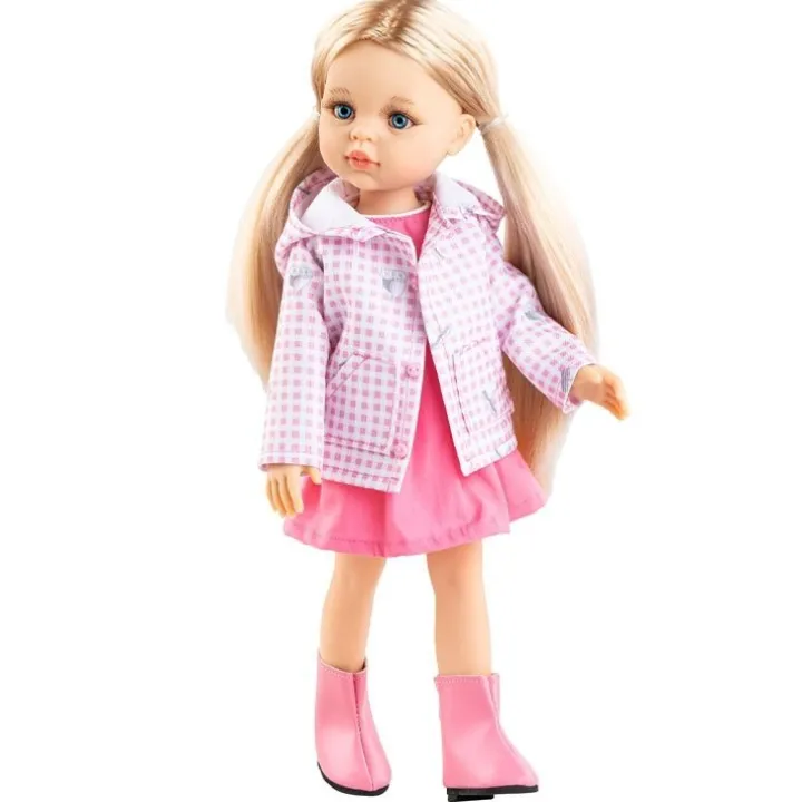 Poupée Paola Reina 32 cm - Las Amigas - Rosa avec robe rose et veste à carreaux