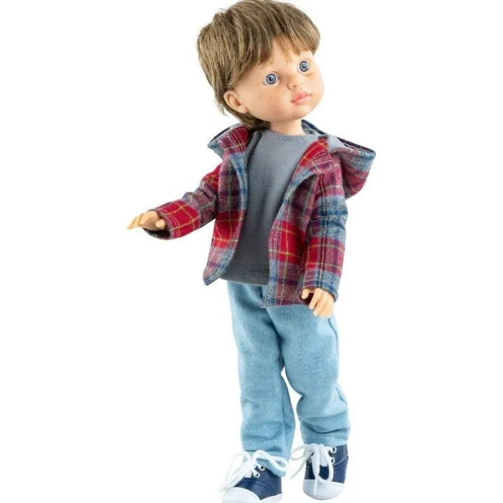Poupée Paola Reina 32 cm - Las Amigas Articulée - Miguel en veste à carreaux et jeans