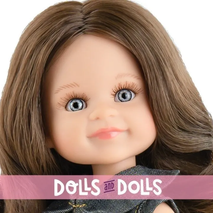 Poupée Paola Reina 32 cm - Las Amigas Articulée - Salu avec un ensemble en jean et à pois