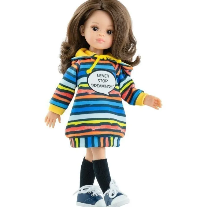 Poupée Paola Reina 32 cm - Las Amigas - Eva avec le sweatshirt "Never Stop Dreaming"