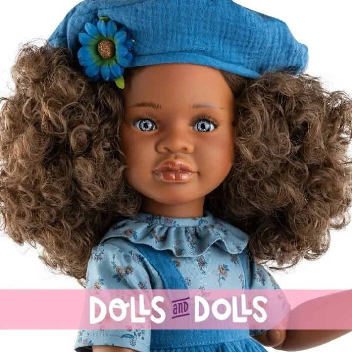 Poupée Paola Reina 60 cm - Las Reinas - Olga en robe bleue avec des fleurs orange