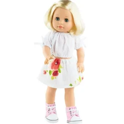 Poupée Paola Reina 45 cm - Soy tú - Agatha en robe blanche avec des fleurs