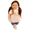Poupée Schildkröt 45 cm - Susi brune avec une tenue rose