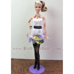 Support de poupée en métal 2290 en lilas pour type Barbie